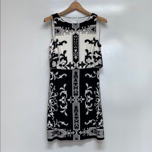 DONNA MORGAN • Scroll Black & White Dress